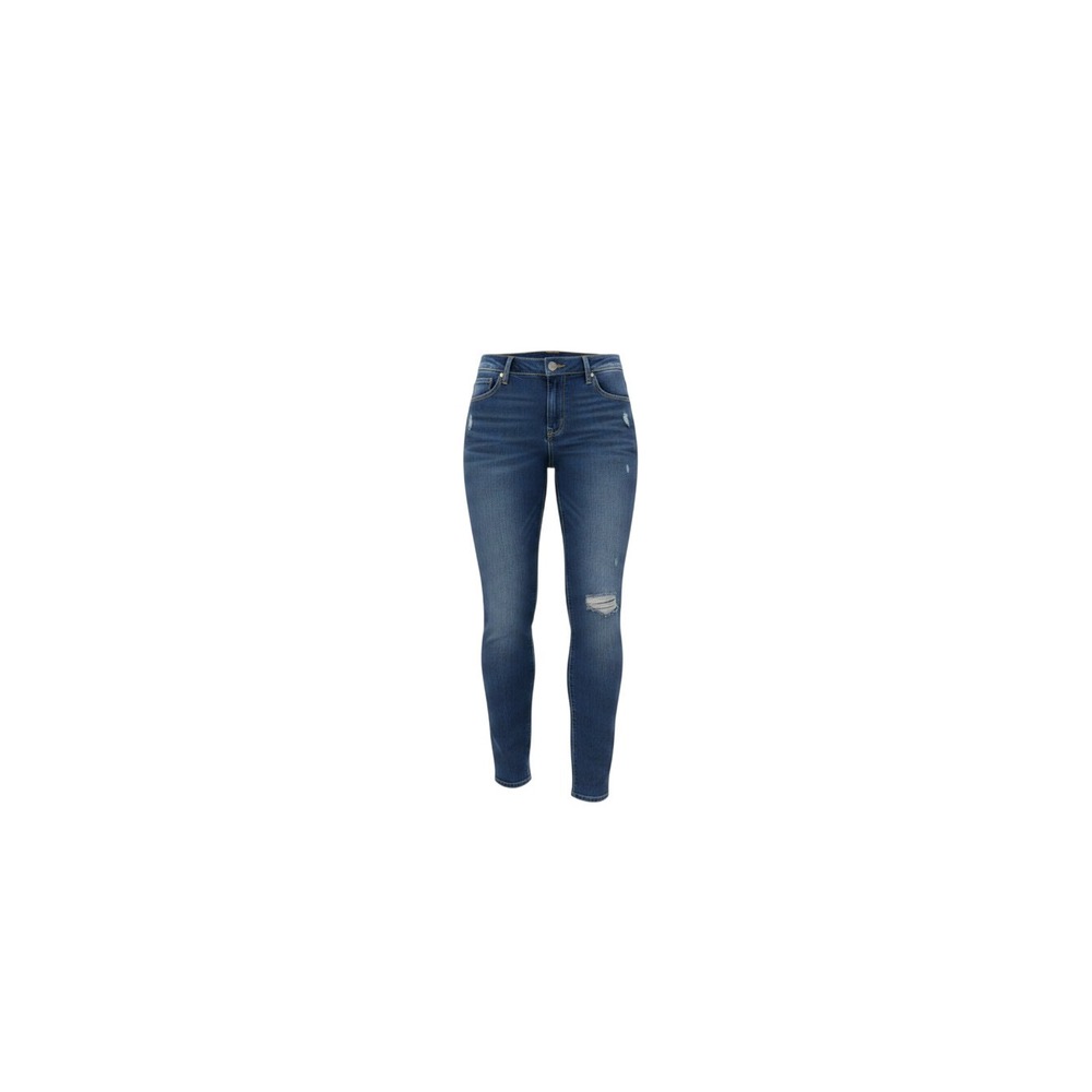 Hollister Skinny Jeans Womens 15L Blue Distressed Dark Wash Long Inseam